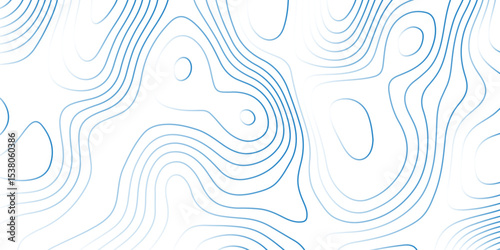   Landscape geodesy topography map background. white  blue illuminated topographic lines on transparent background. Line texture pattern
