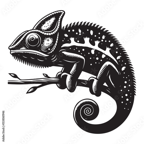 chameleon vector illustration