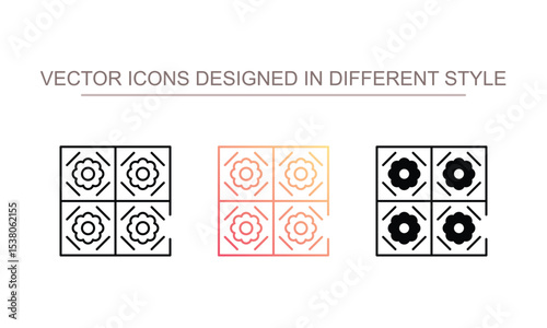 Floor Tiles icon design with white background stock illustration