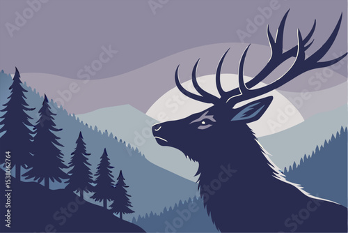 deer head silhouette
