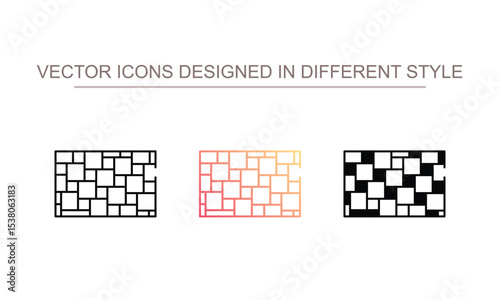Floor Tiles icon design with white background stock illustration
