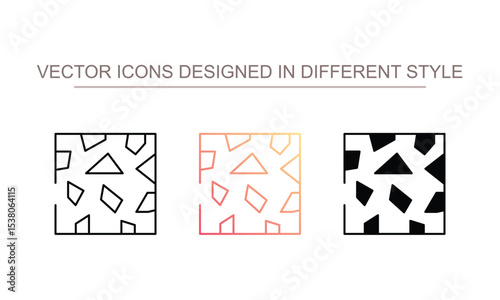 Floor Tiles icon design with white background stock illustration