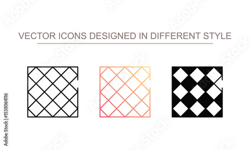 Floor Tiles icon design with white background stock illustration