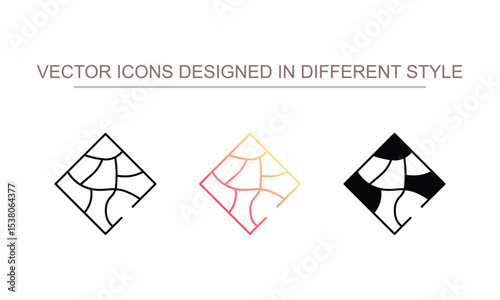 Floor Tiles icon design with white background stock illustration