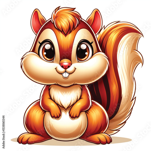 Chipmunk cartoon vector illustration isolated