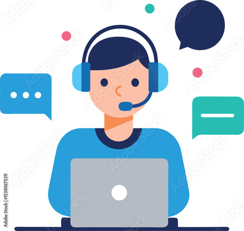 Tech Support Representative Using AI Suggestions On Screen