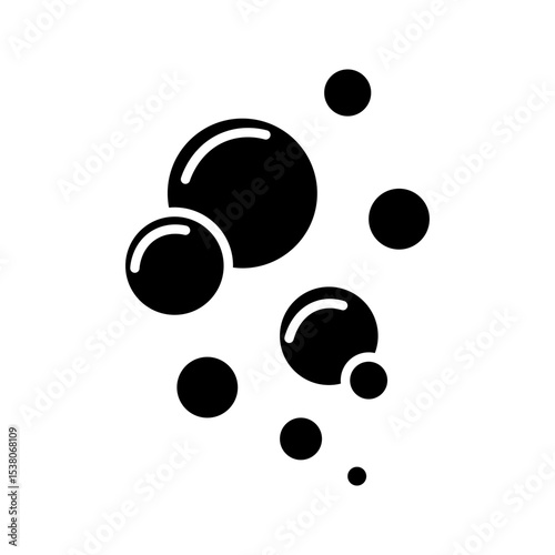  water icon white on background