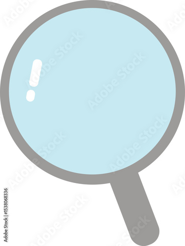 Magnifying Glass Symbol in Flat Design