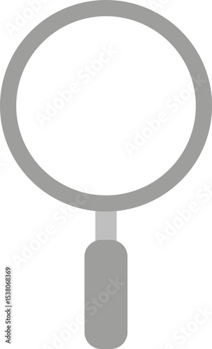 Magnifying Glass Symbol in Flat Design