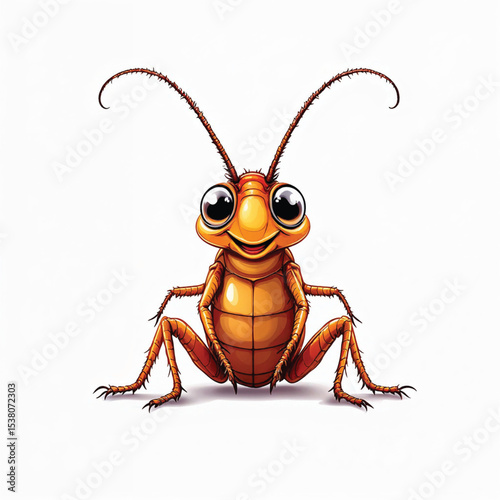 Cockroach cartoon vector illustration isolated