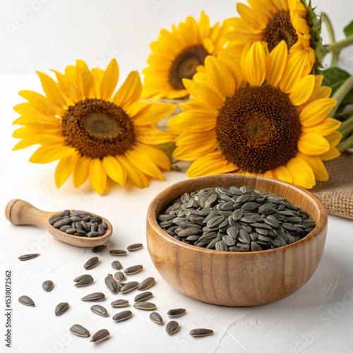 sunflower heads on the white background sunflower.