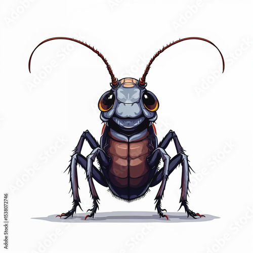 Cockroach cartoon vector illustration isolated