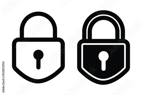 padlock icon vector illustration