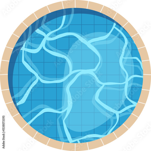 Swimming Pool Top View Illustration