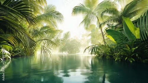 Lush Tropical Lagoon