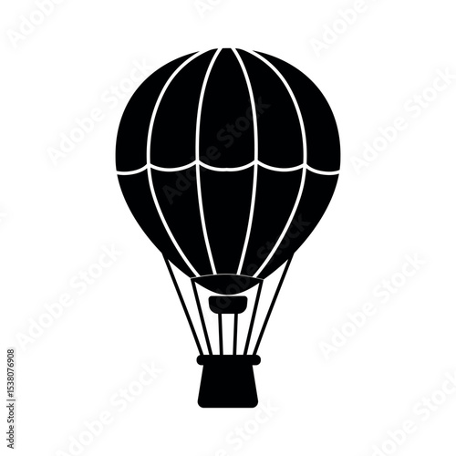 Air balloon logo, simple travel adventure icon