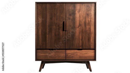Elegant Wooden Cabinet with Minimalist Design Featuring Smooth Handles and Functional Storage for Modern Interior Spaces