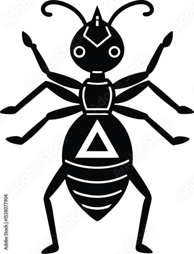 vector illustration of a black spider