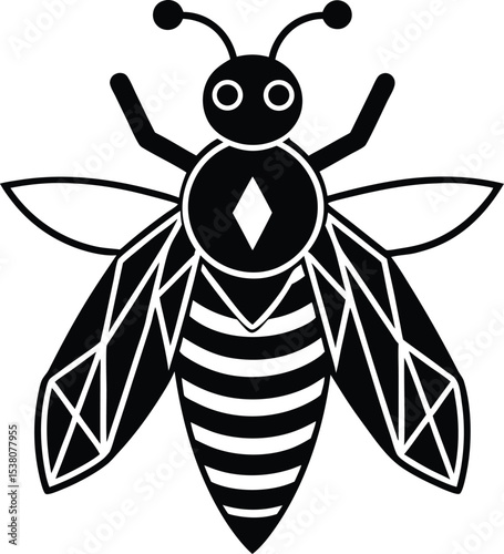 vector illustration of a bee