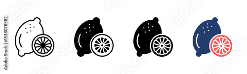 Lemon icon sheet multiple style collection
