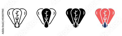 Bok Choy icon sheet multiple style collection