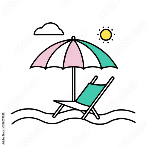 summer beach icon