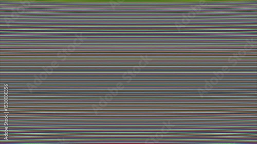 Abstract Horizontal Lines Pattern with Dithered Multicolor Design Film Vhs Tv Effect