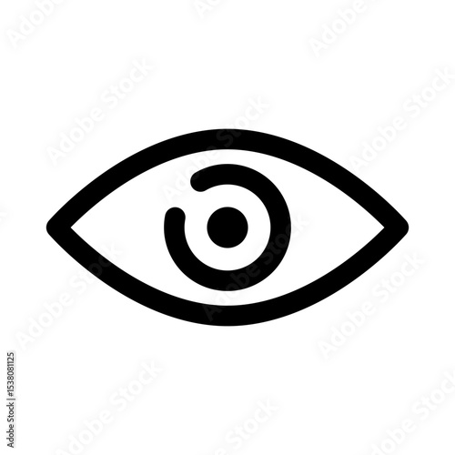 Eye vector icon. Human eyes, vision and view illustration sign. Eye web icon. Visible, sleep and medicine supervision observe, lens or cry symbol.