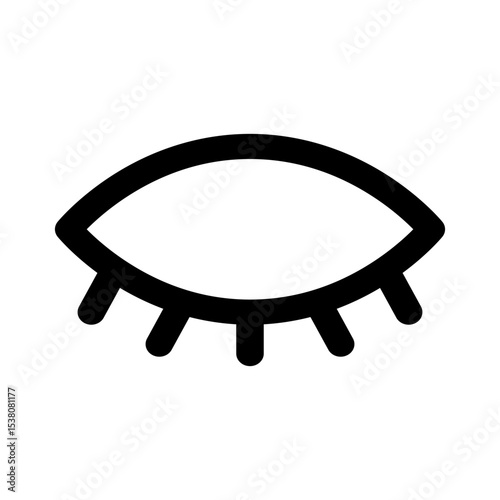 Eye vector icon. Human eyes, vision and view illustration sign. Eye web icon. Visible, sleep and medicine supervision observe, lens or cry symbol.
