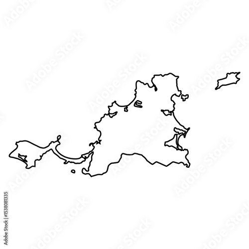 map of Saint Martin-French line