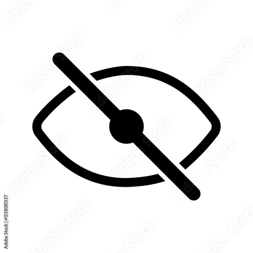 Eye vector icon. Human eyes, vision and view illustration sign. Eye web icon. Visible, sleep and medicine supervision observe, lens or cry symbol.