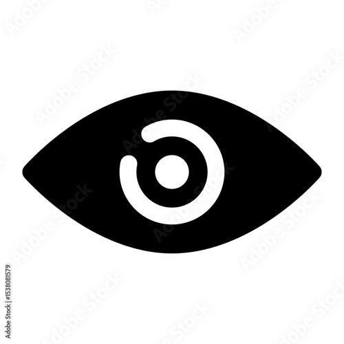 Eye vector icon. Human eyes, vision and view illustration sign. Eye web icon. Visible, sleep and medicine supervision observe, lens or cry symbol.