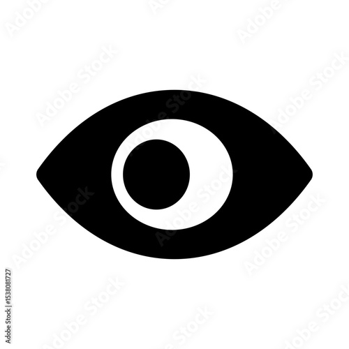 Eye vector icon. Human eyes, vision and view illustration sign. Eye web icon. Visible, sleep and medicine supervision observe, lens or cry symbol.