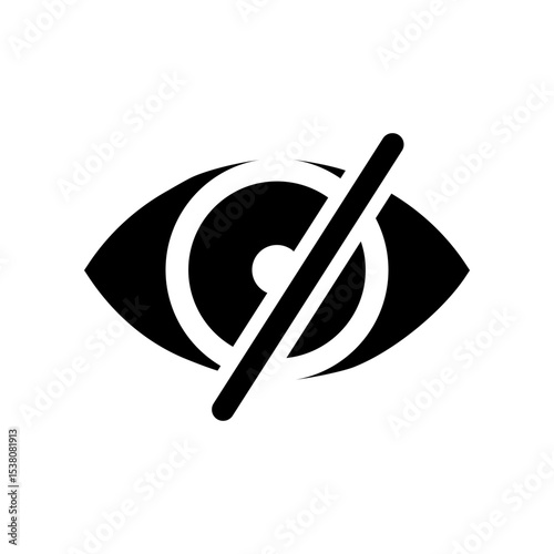 Eye vector icon. Human eyes, vision and view illustration sign. Eye web icon. Visible, sleep and medicine supervision observe, lens or cry symbol.