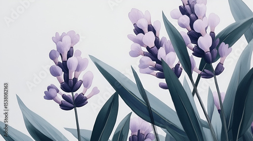 Blue iris flowers dance in the spring wind, a beautiful violet blossom isolated in nature