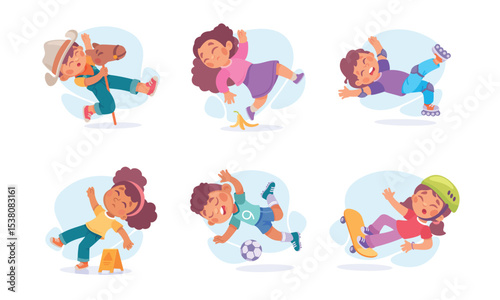 Playful Kids Actively Engaged in a Variety of Fun Activities and Exciting Sports