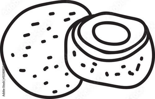 simple hand-drawn coconut