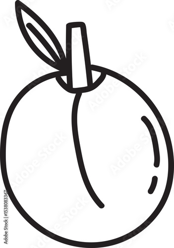 simple hand-drawn coconut