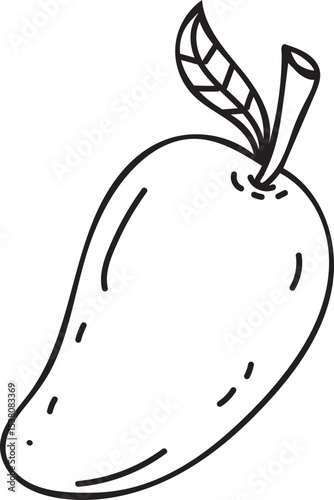simple hand-drawn mango