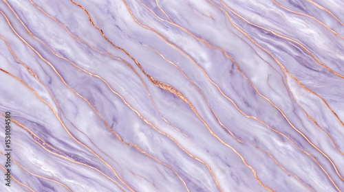 Lavender Marble Texture with Rose Gold Veins Swirls Abstract Background Design purple
