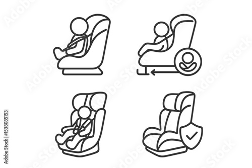 Safety guidelines for installing a child car seat in a vehicle for secure travel