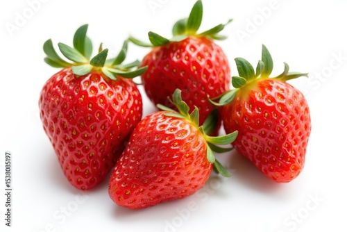 Wallpaper Mural Strawberry isolated on white background with clipping path, strawberries assortment, top view Torontodigital.ca