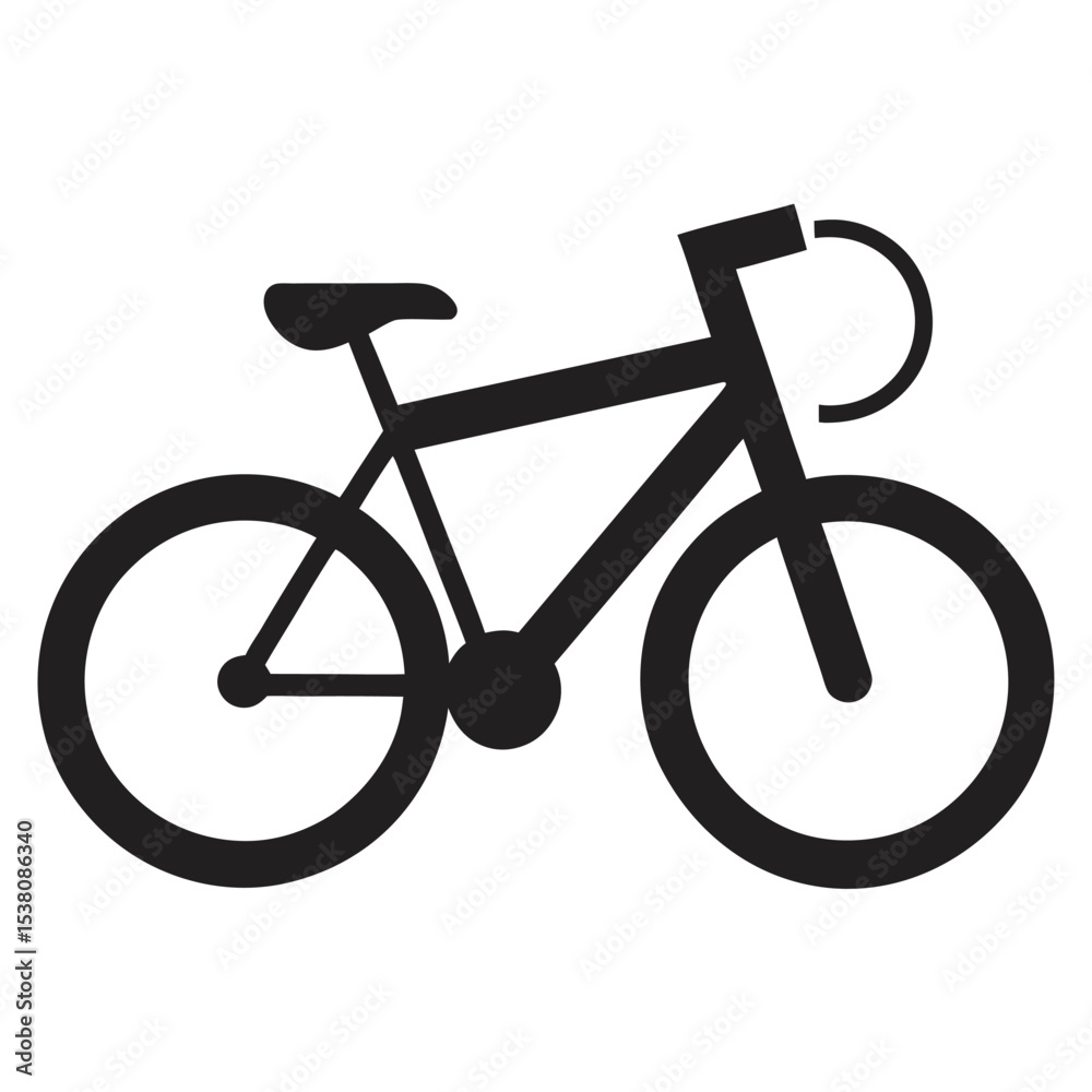 Fototapeta premium bicycle icon vector illustration isolated on white background