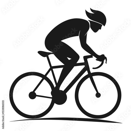 silhouette of a cyclist vector