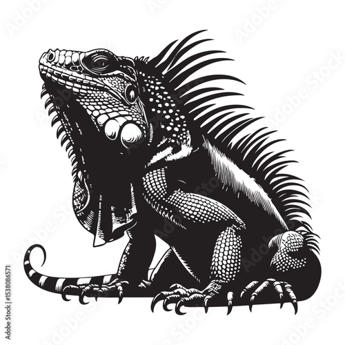 iguana on a tree