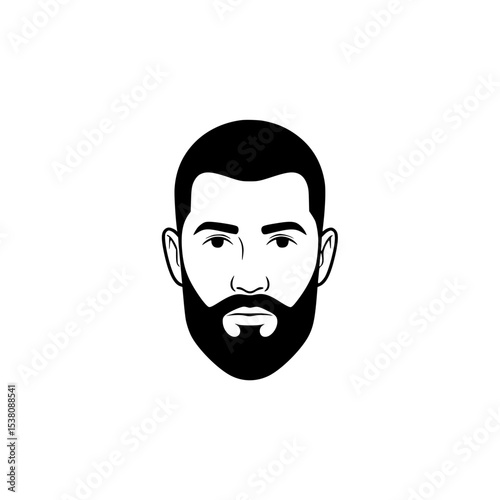 the face of a bearded man