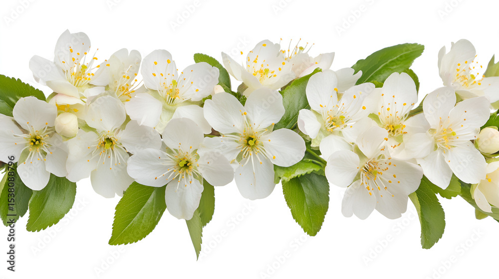 Obraz premium White cherry and apple tree blossoms bloom in beautiful spring nature