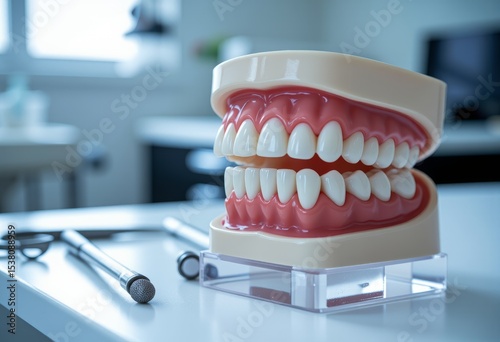 Dental Model Teeth Dentistry Oral Health Human Jaw Healthcare Medical Training Education Close up
