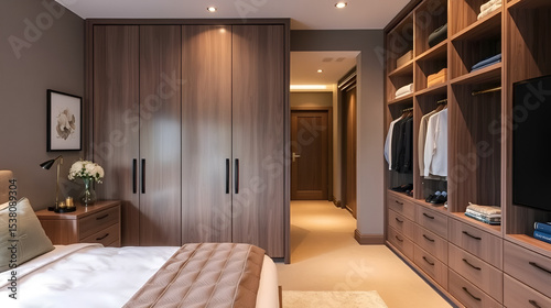 Master bedroom walk in wardrobe