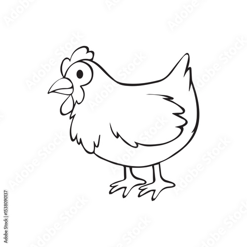 Chicken vector stock illustration  